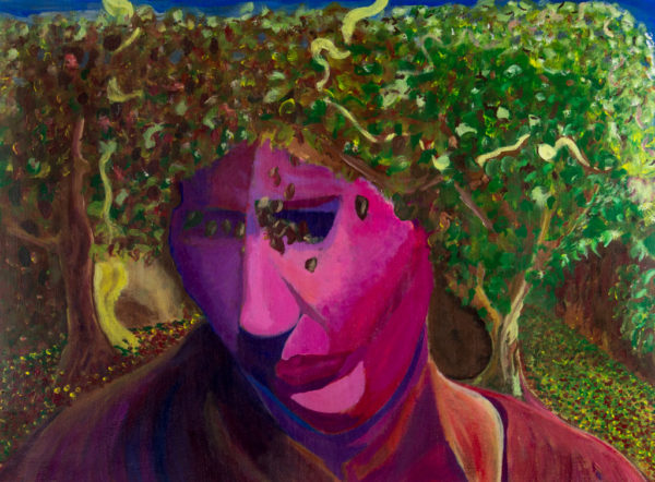 Auwa Tree Hair Art on Canvas